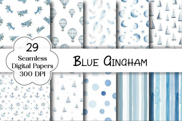 Blue Gingham Pattern Seamless Boy: A Versatile Digital Asset for Modern Creators