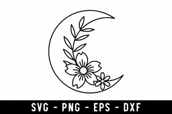 Boho Floral Moon & Celestial SVG Guide