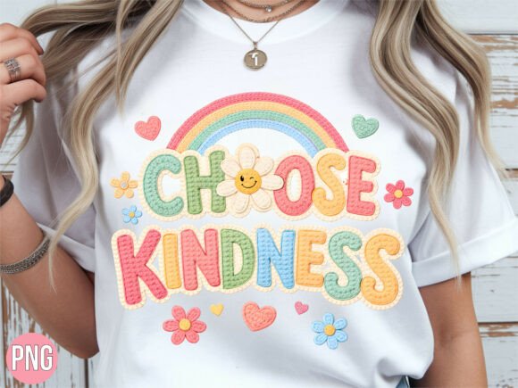 Choose Kindness Rainbow Crochet PNG: Elevating Digital Design with Heart and Precision