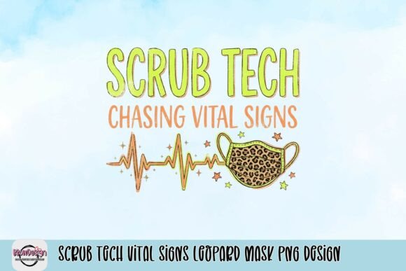 Integrating the Scrub Tech Vital Signs Leopard Mask PNG Design into Creative Workflows