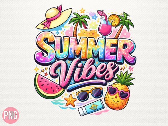 Summer Vibes Beach PNG Shirt T-shirt: Elevating Your Creative Projects with High-Quality Digital Design