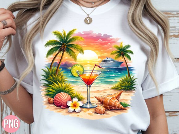 Tropical Beach Cruise Ship Summer PNG Guide